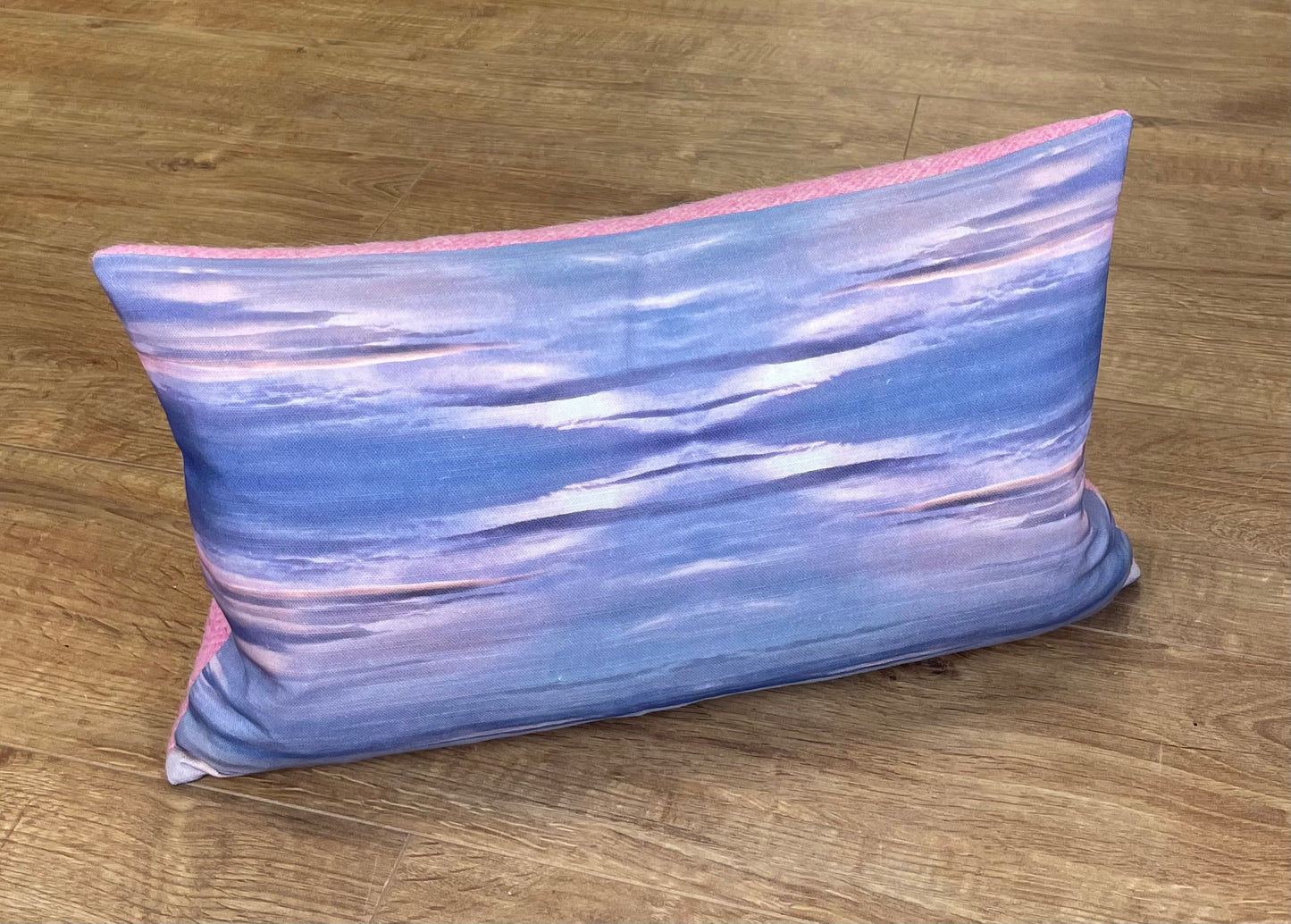 Serenity Linen and Light Pink Harris Tweed Cushion