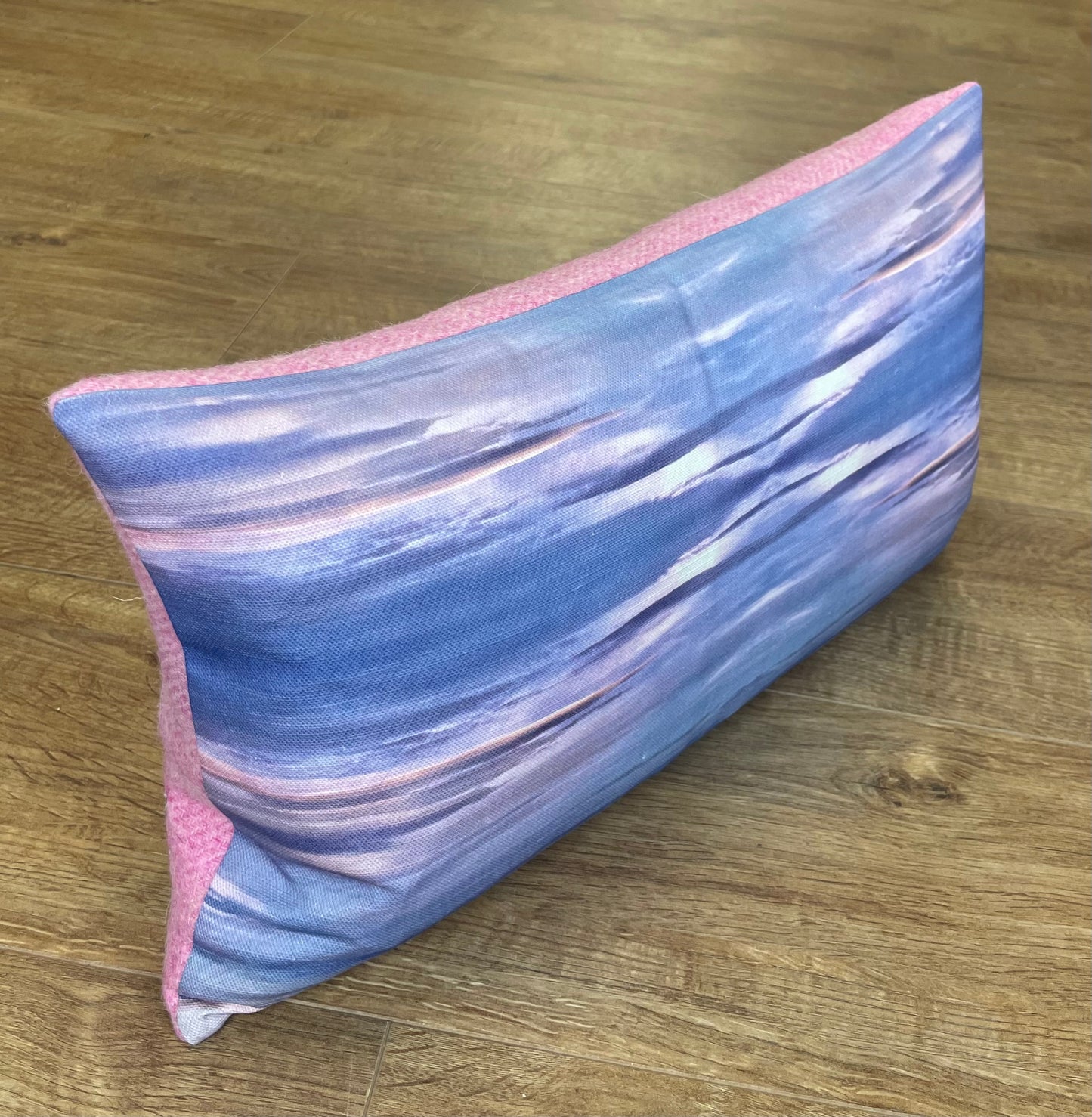 Serenity Linen and Light Pink Harris Tweed Cushion