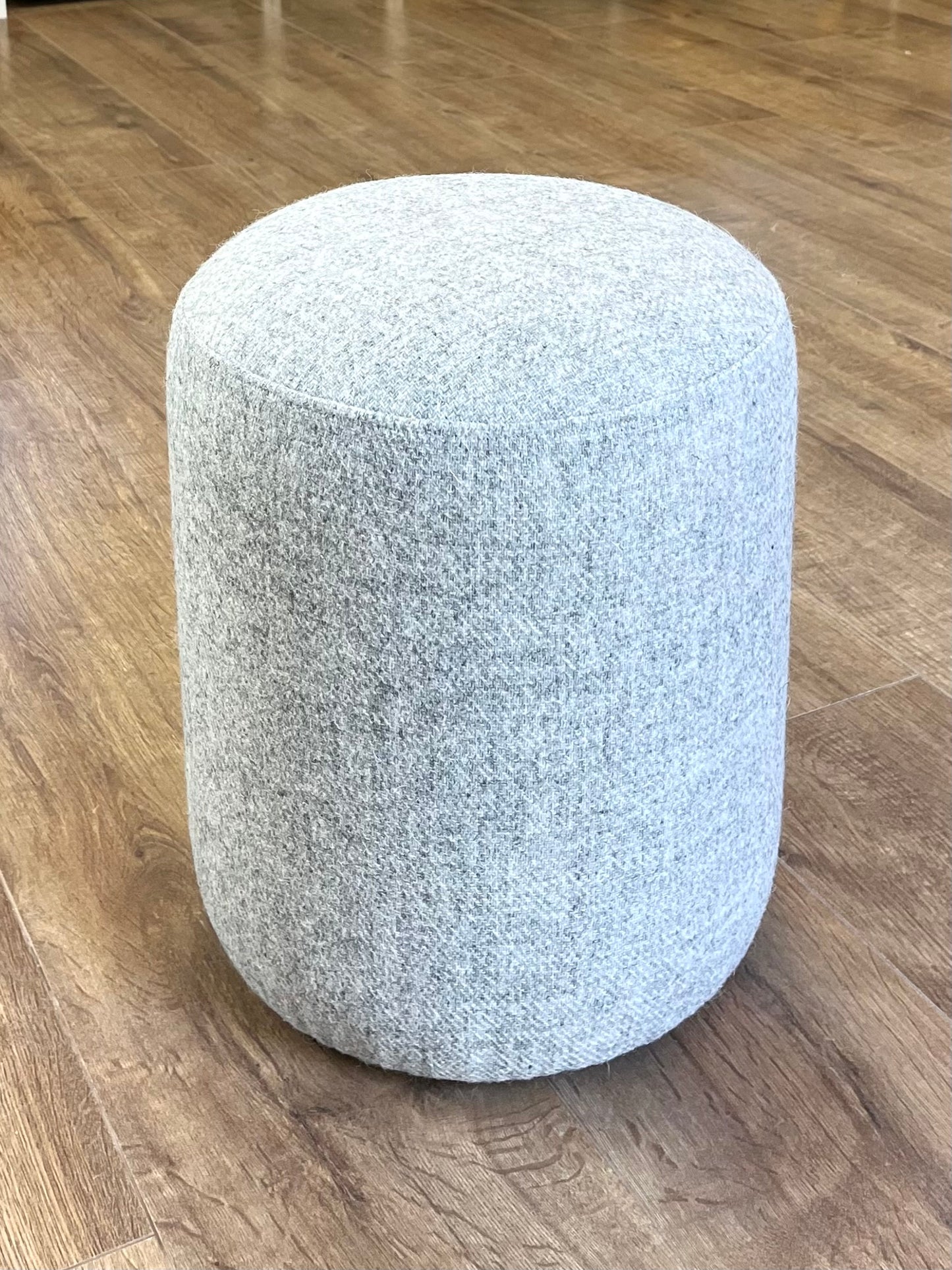 Light Grey Harris Tweed Small Floating Footstool