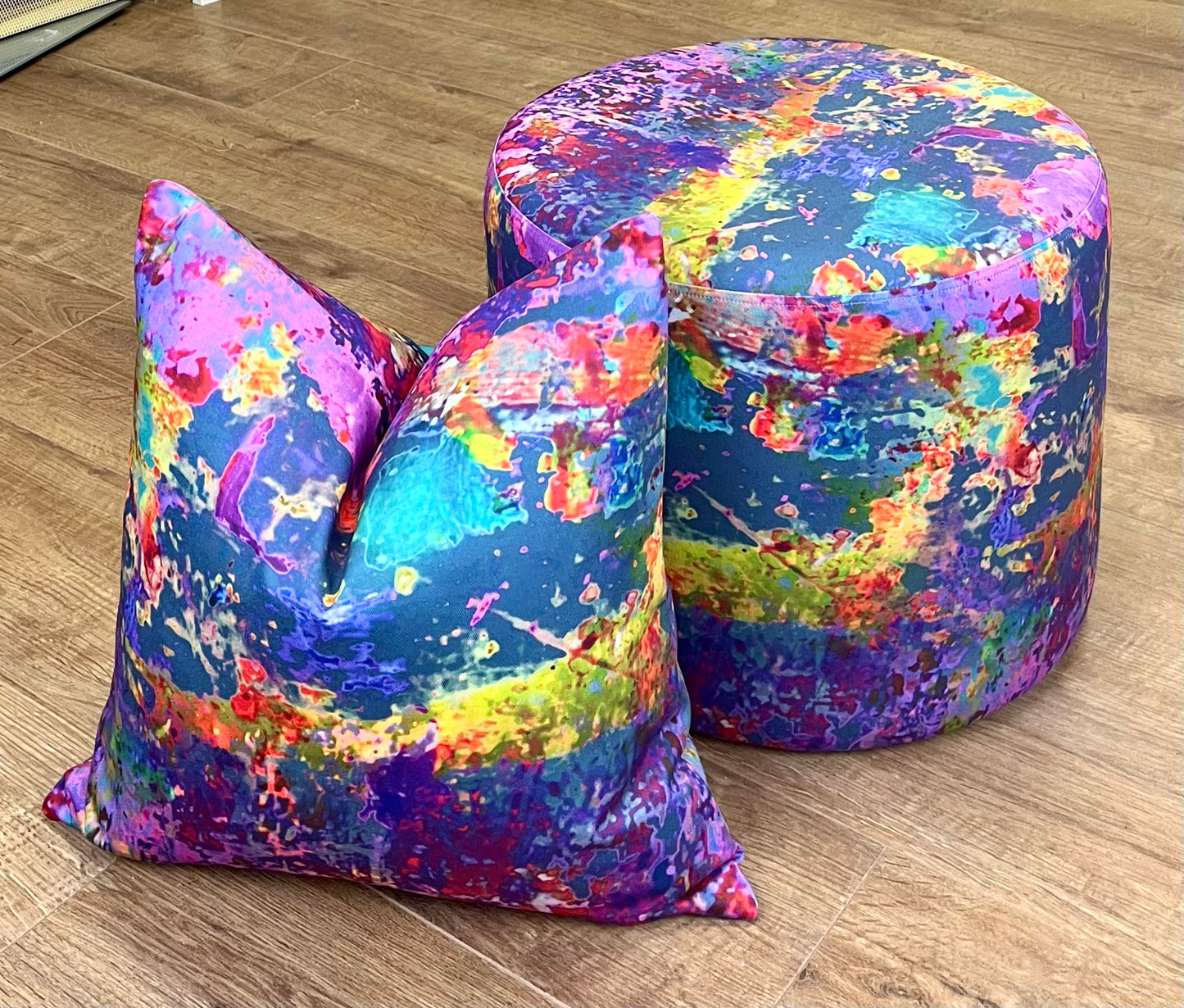 Art Attack Cotton Handmade Cushion 18”
