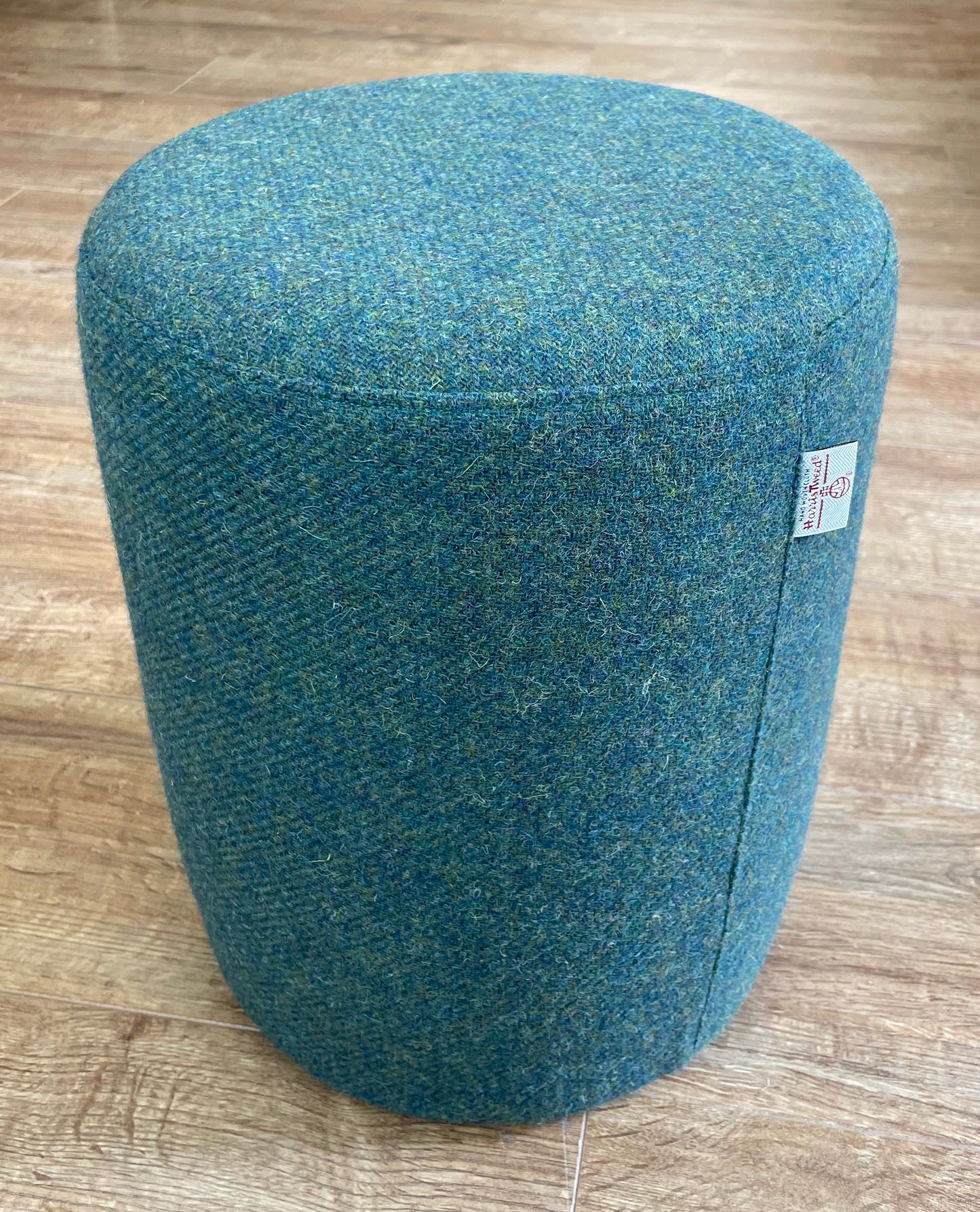 Deep Green Harris Tweed Small Floating Footstool