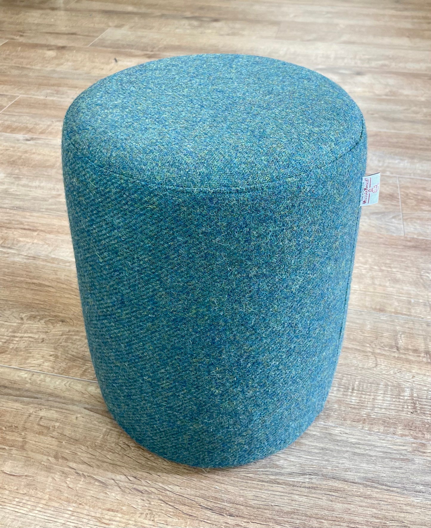 Deep Green Harris Tweed Small Floating Footstool