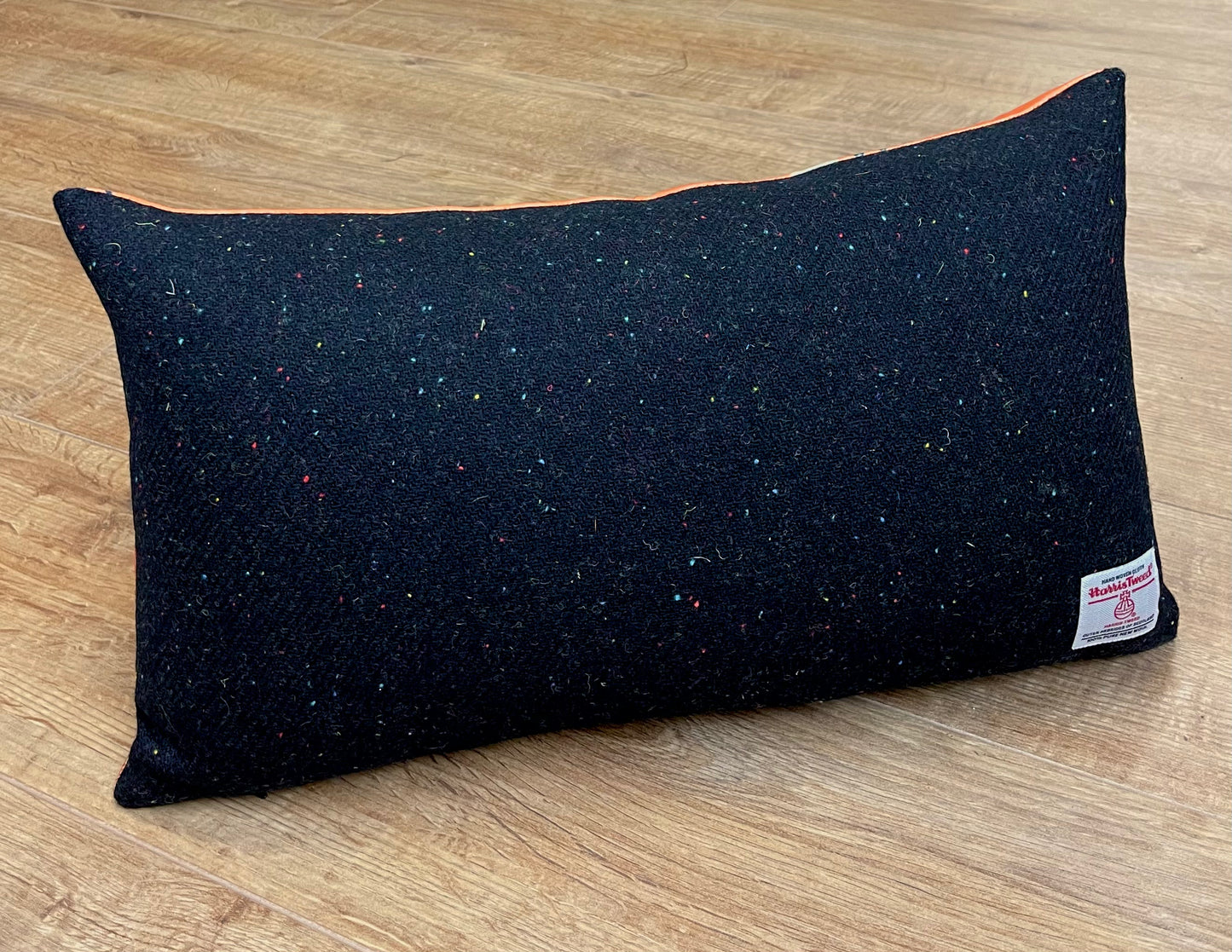 Buzzy Bee Velvet and Harris Tweed Oblong Cushion