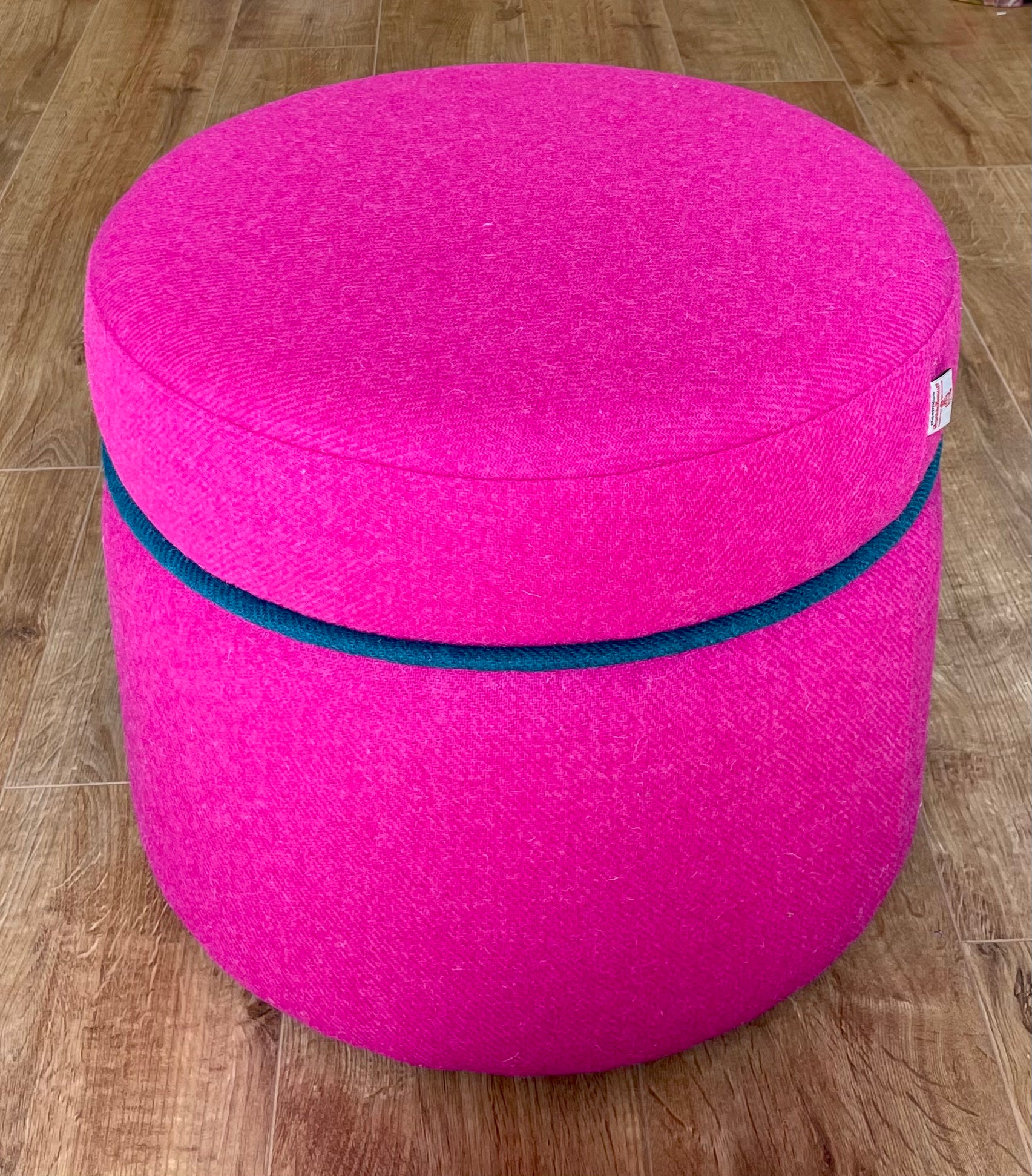 Bright pink ottoman deals
