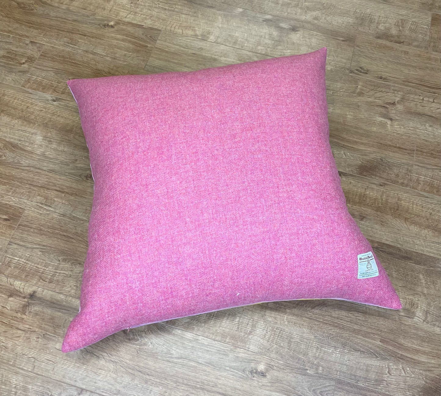 Massive Velvet and Harris Tweed Floor Cushion