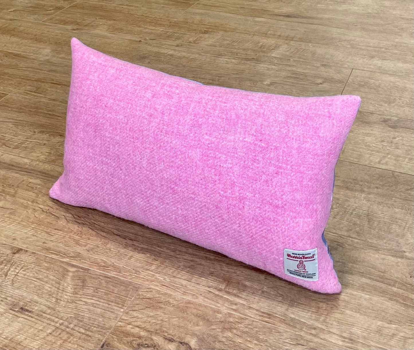 Serenity Linen and Light Pink Harris Tweed Cushion