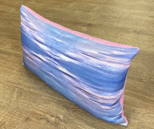 Serenity Linen and Light Pink Harris Tweed Cushion
