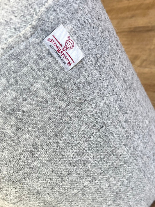 Light Grey Harris Tweed Small Floating Footstool