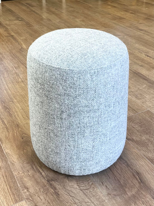 Light Grey Harris Tweed Small Floating Footstool