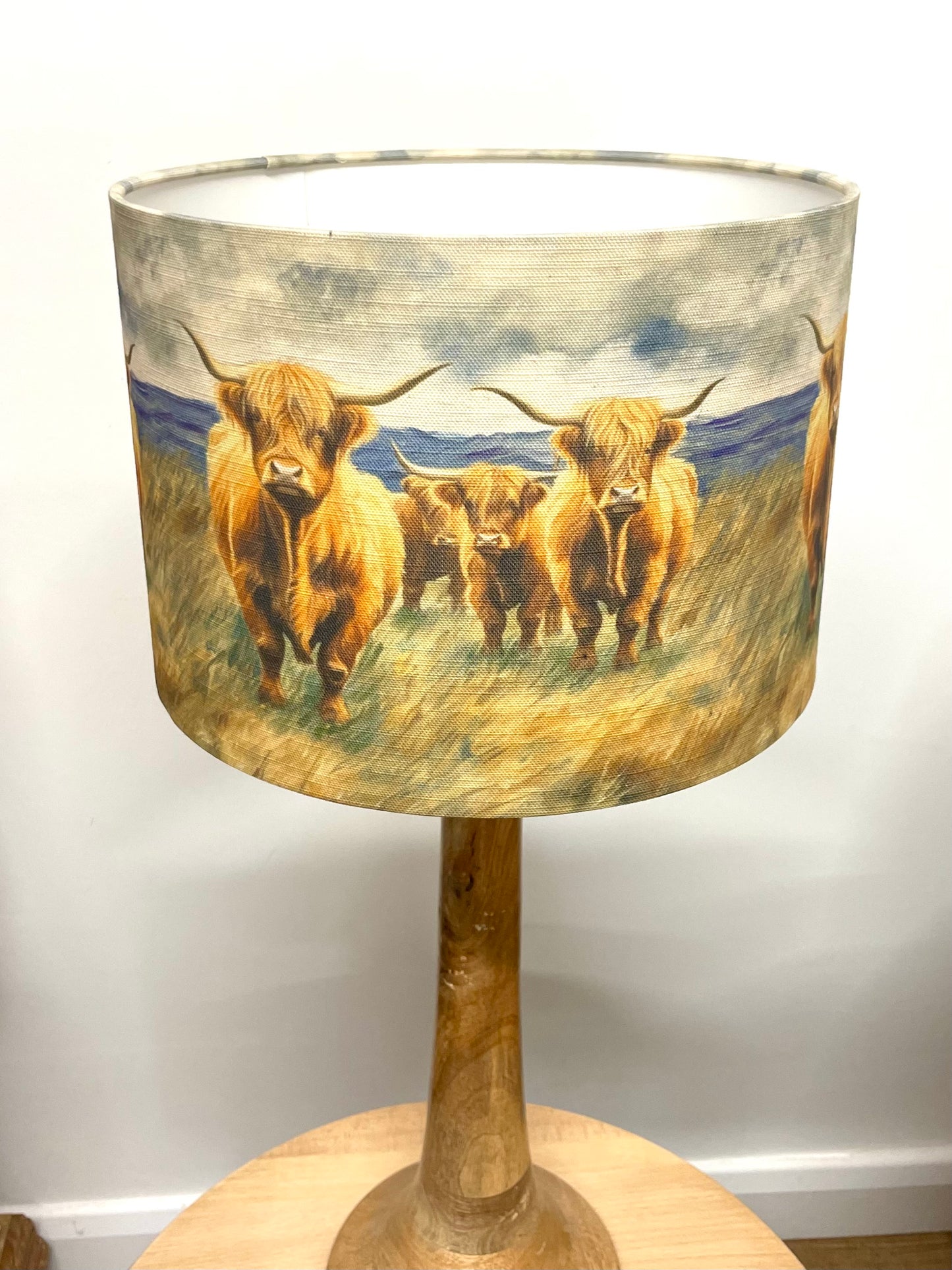 Highland Cows by the Sea Lampshade 30cm