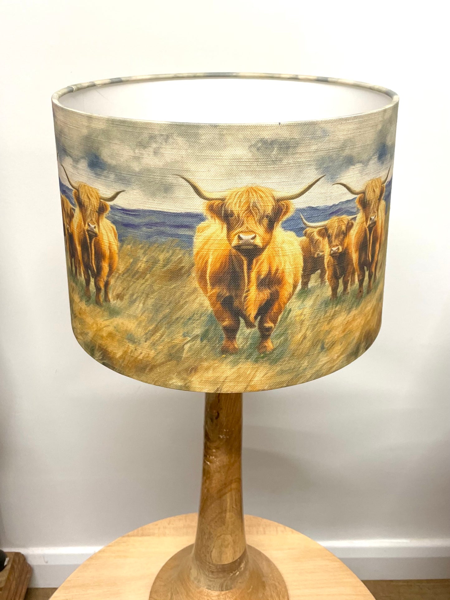 Highland Cows by the Sea Lampshade 30cm