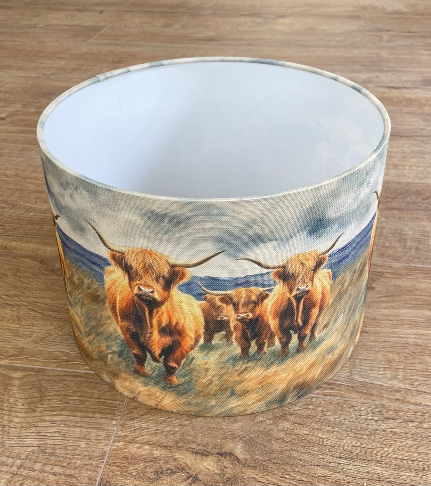 Highland Cows by the Sea Lampshade 30cm