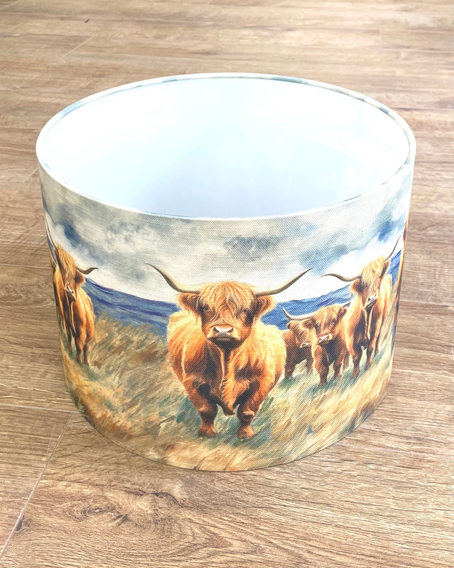 Highland Cows by the Sea Lampshade 30cm