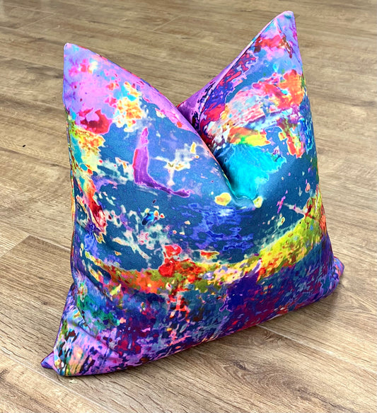 Art Attack Cotton Handmade Cushion 18”