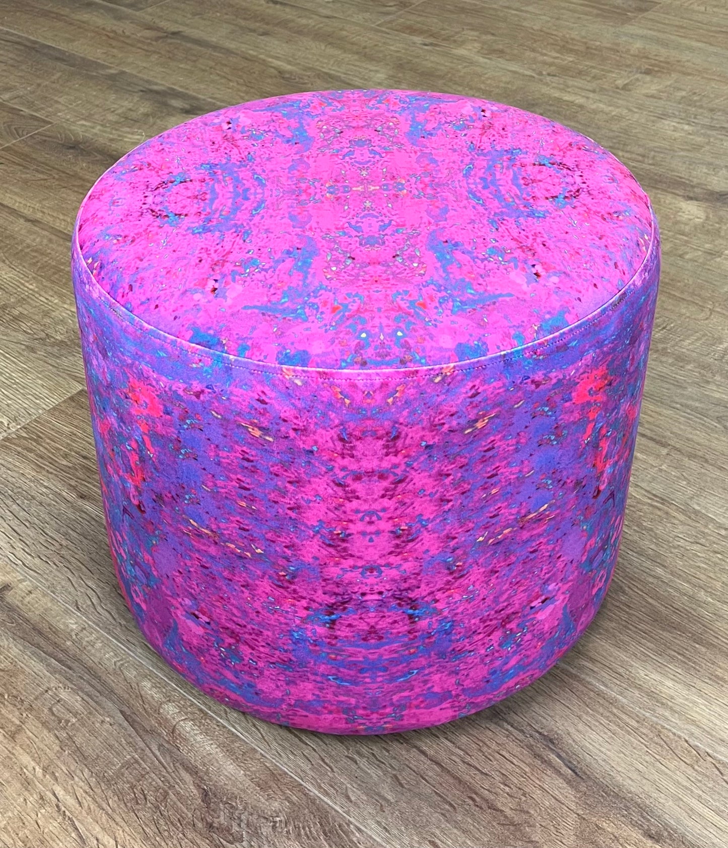 Pink Explosion Velvet Floating Footstool