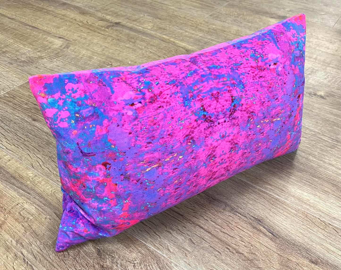 Pink Explosion Velvet Handmade Cushion 20"x12"