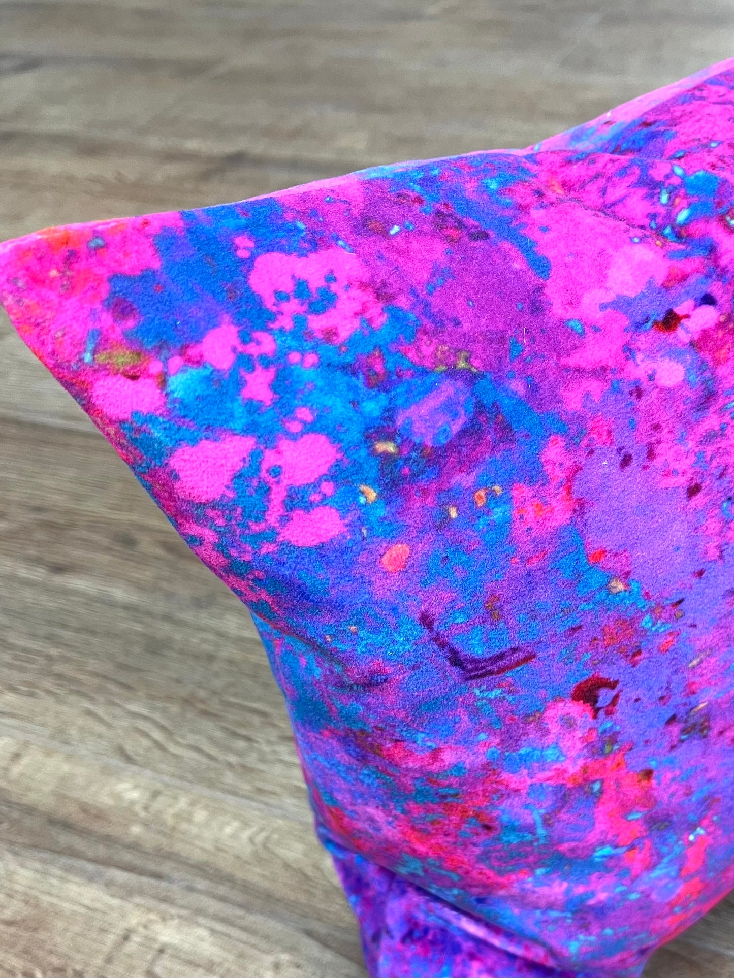 Pink Explosion Velvet Handmade Cushion 20"x12"