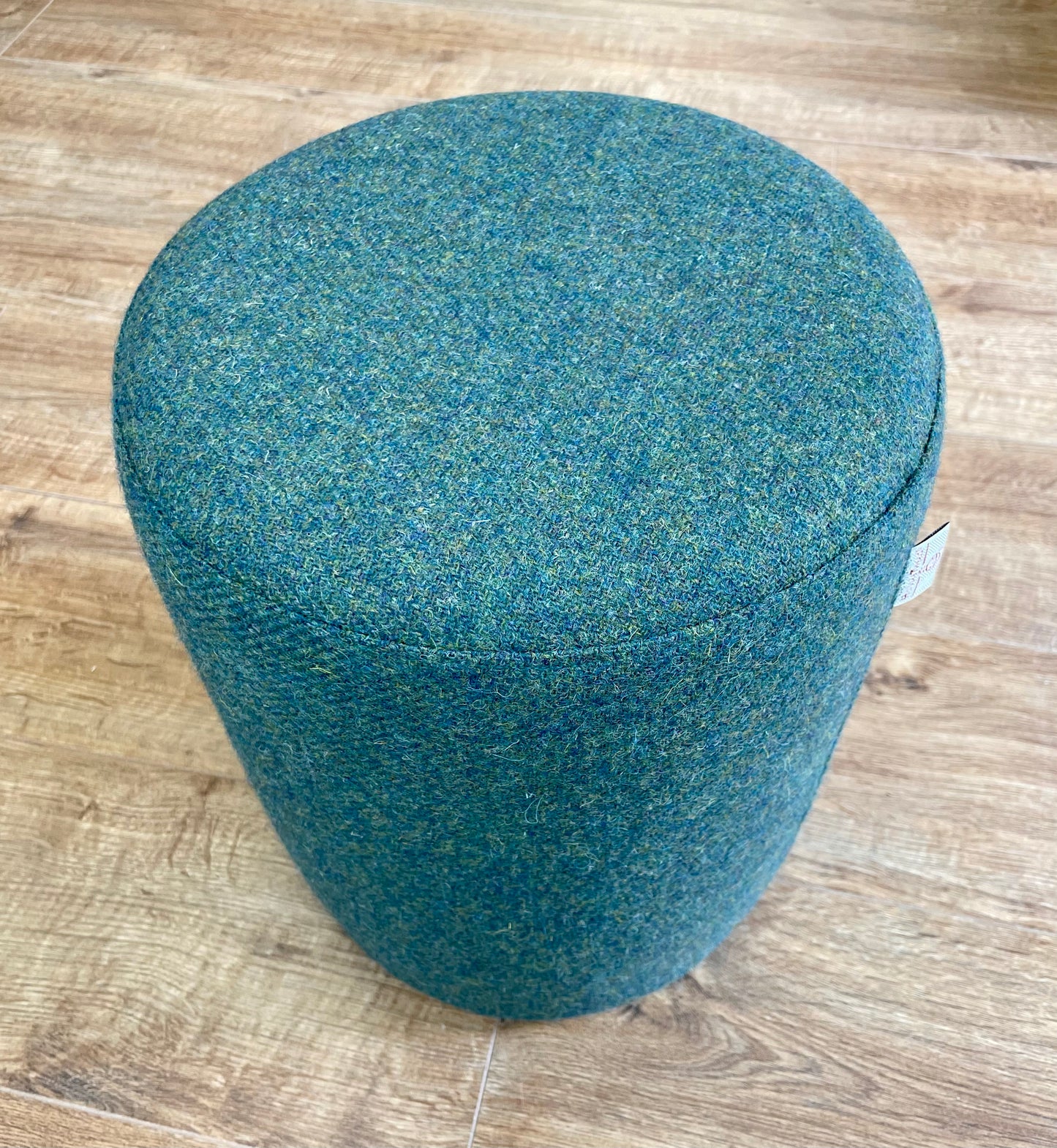 Deep Green Harris Tweed Small Floating Footstool