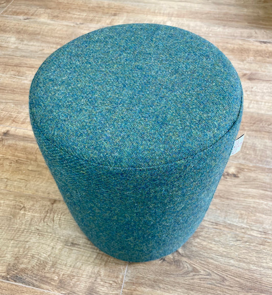 Deep Green Harris Tweed Small Floating Footstool