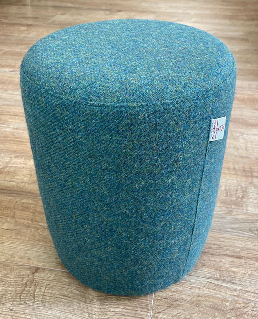Deep Green Harris Tweed Small Floating Footstool