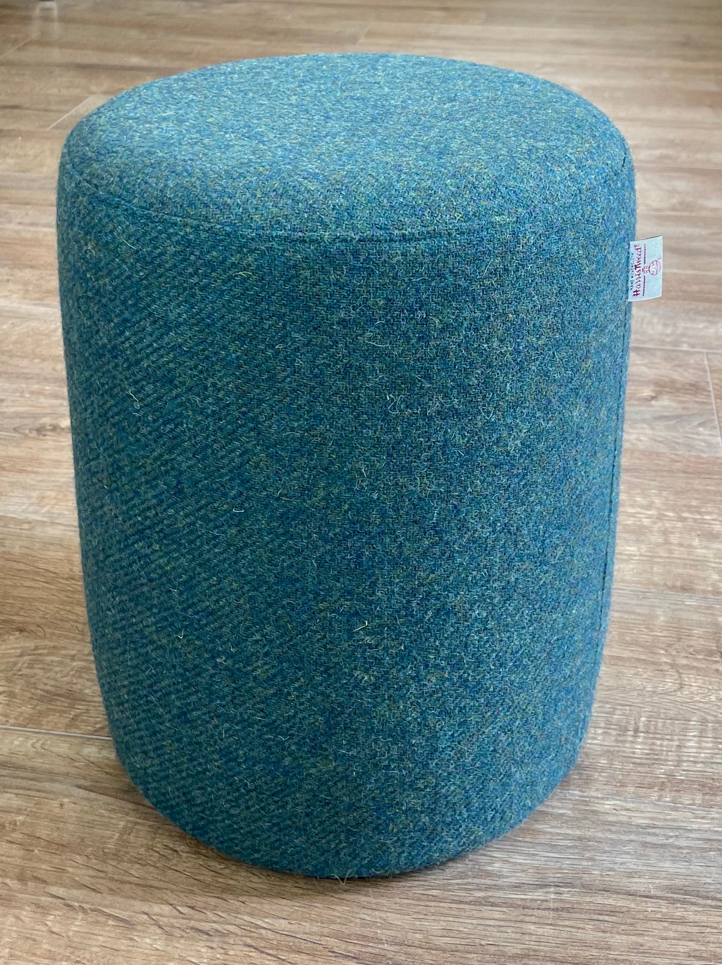 Deep Green Harris Tweed Small Floating Footstool