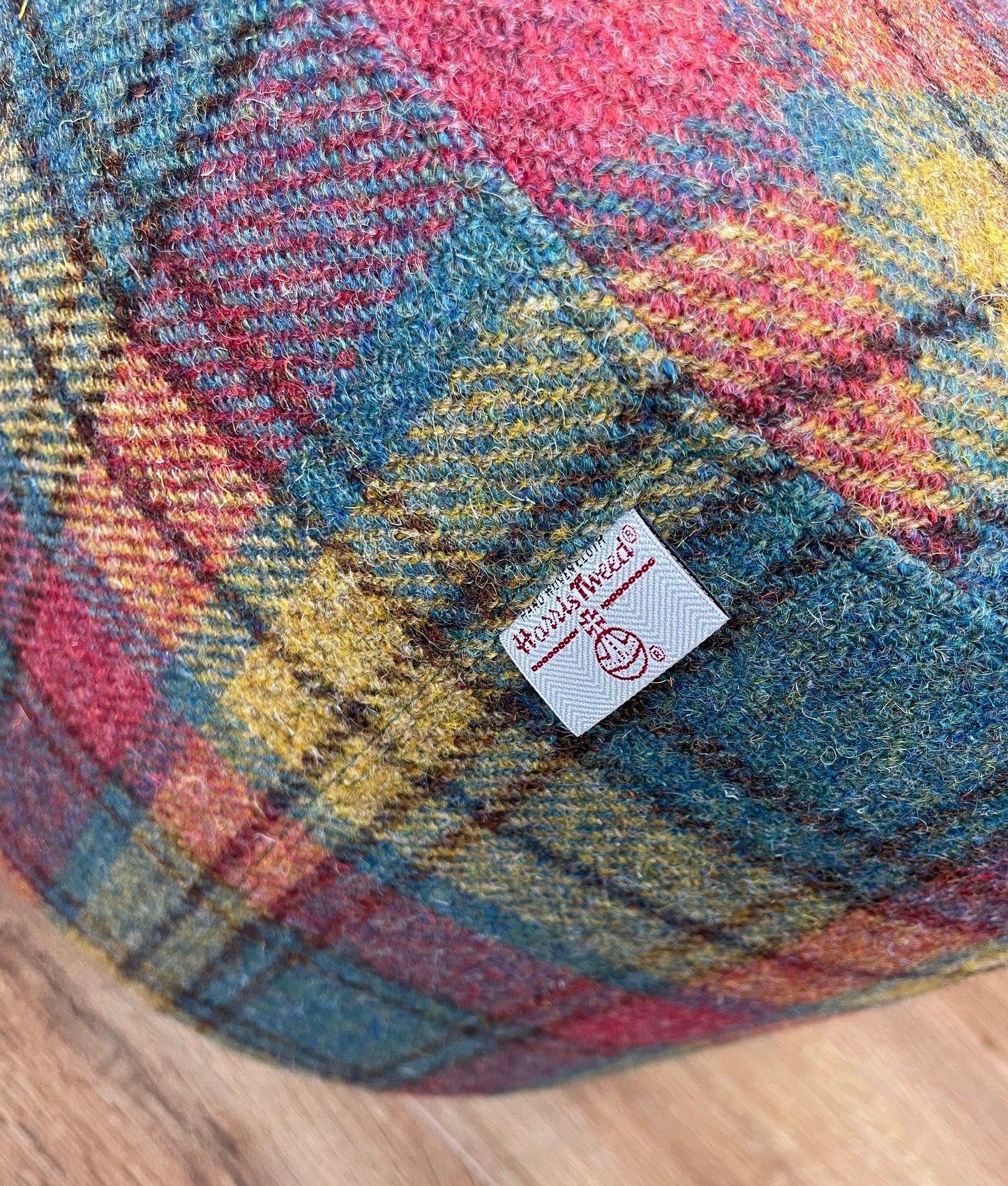 Tartan Harris Tweed Stumpy Footstool