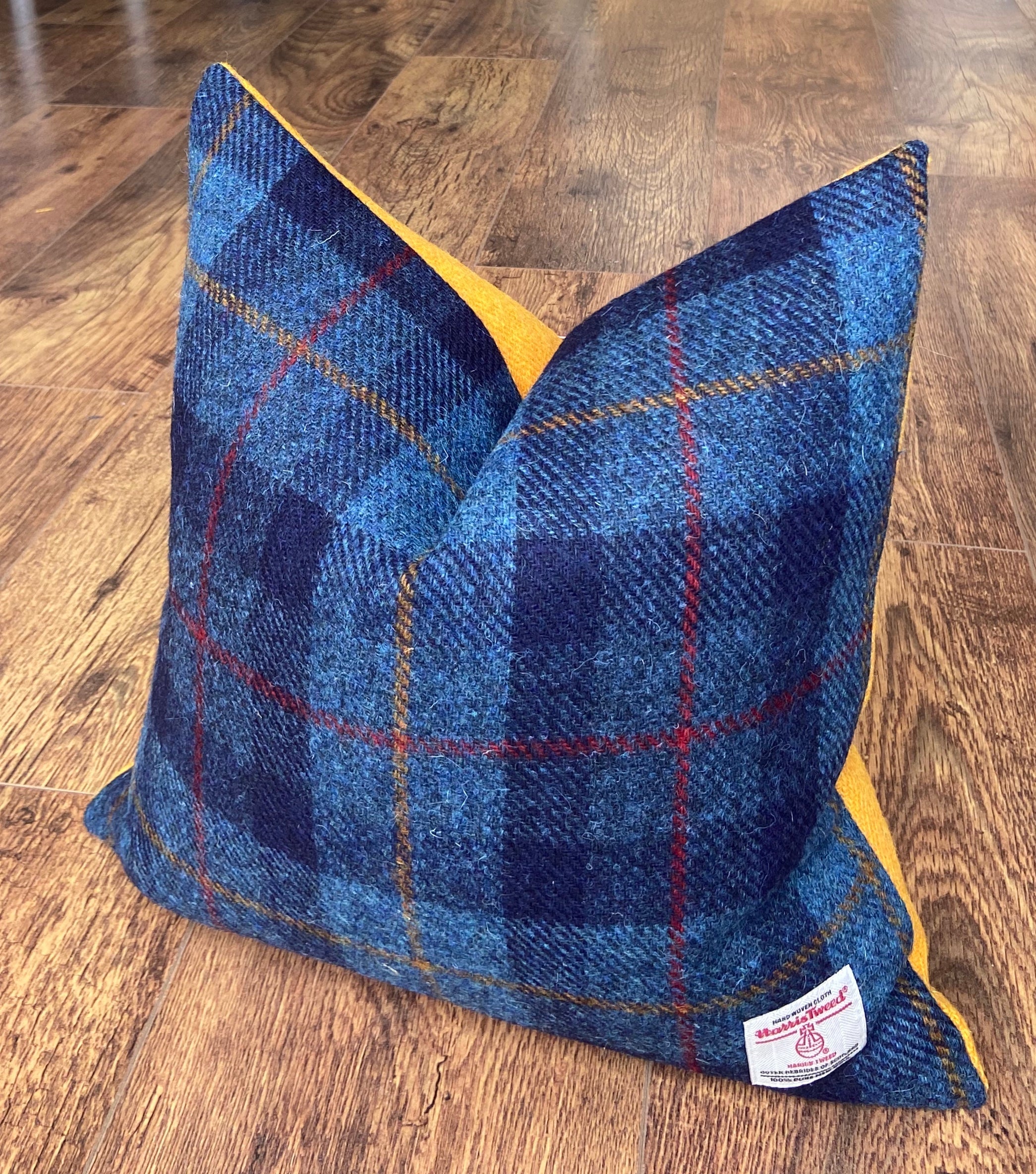 Blue tartan clearance cushions