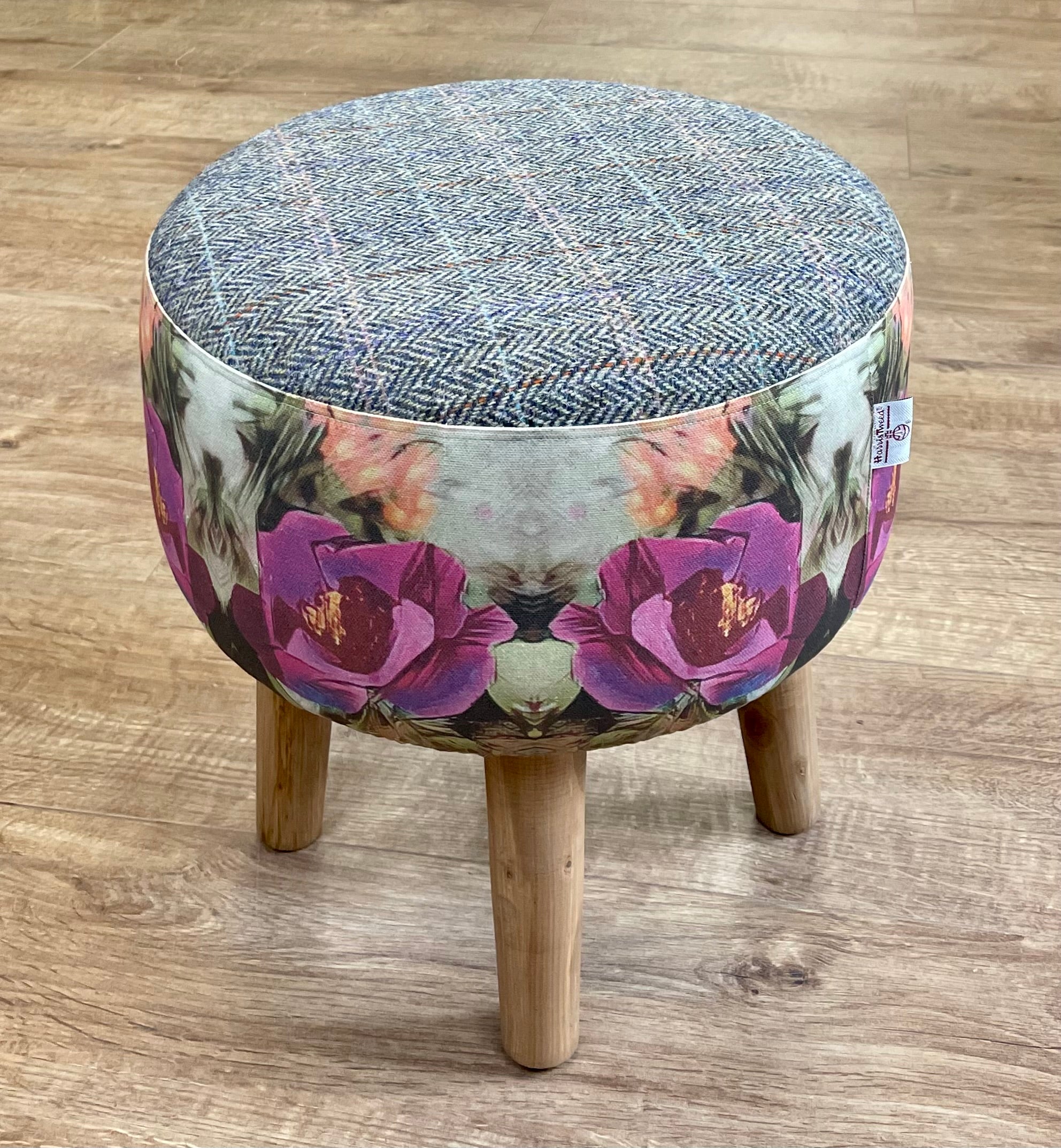 Harris tweed store footstool