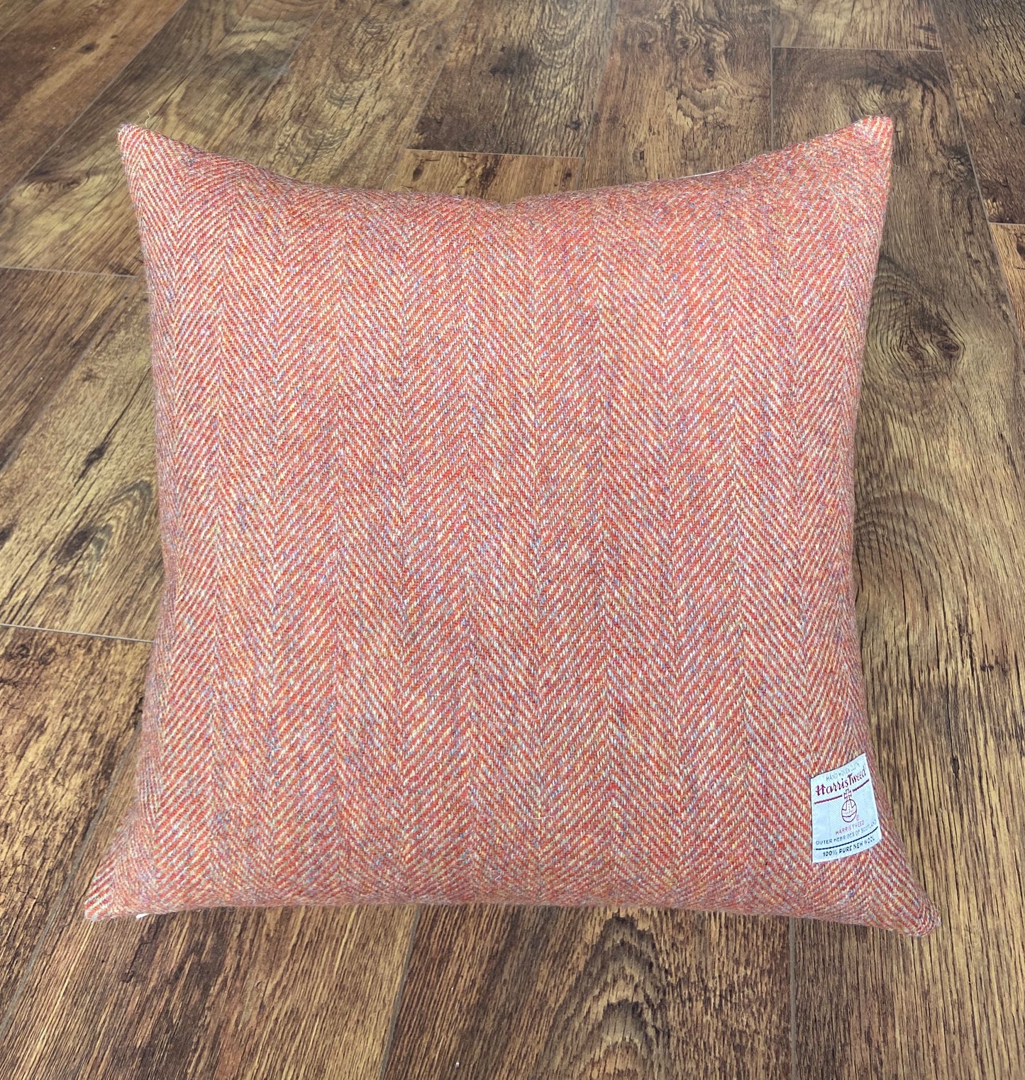 Burnt Orange Embroidered Thistle Cushion 18”