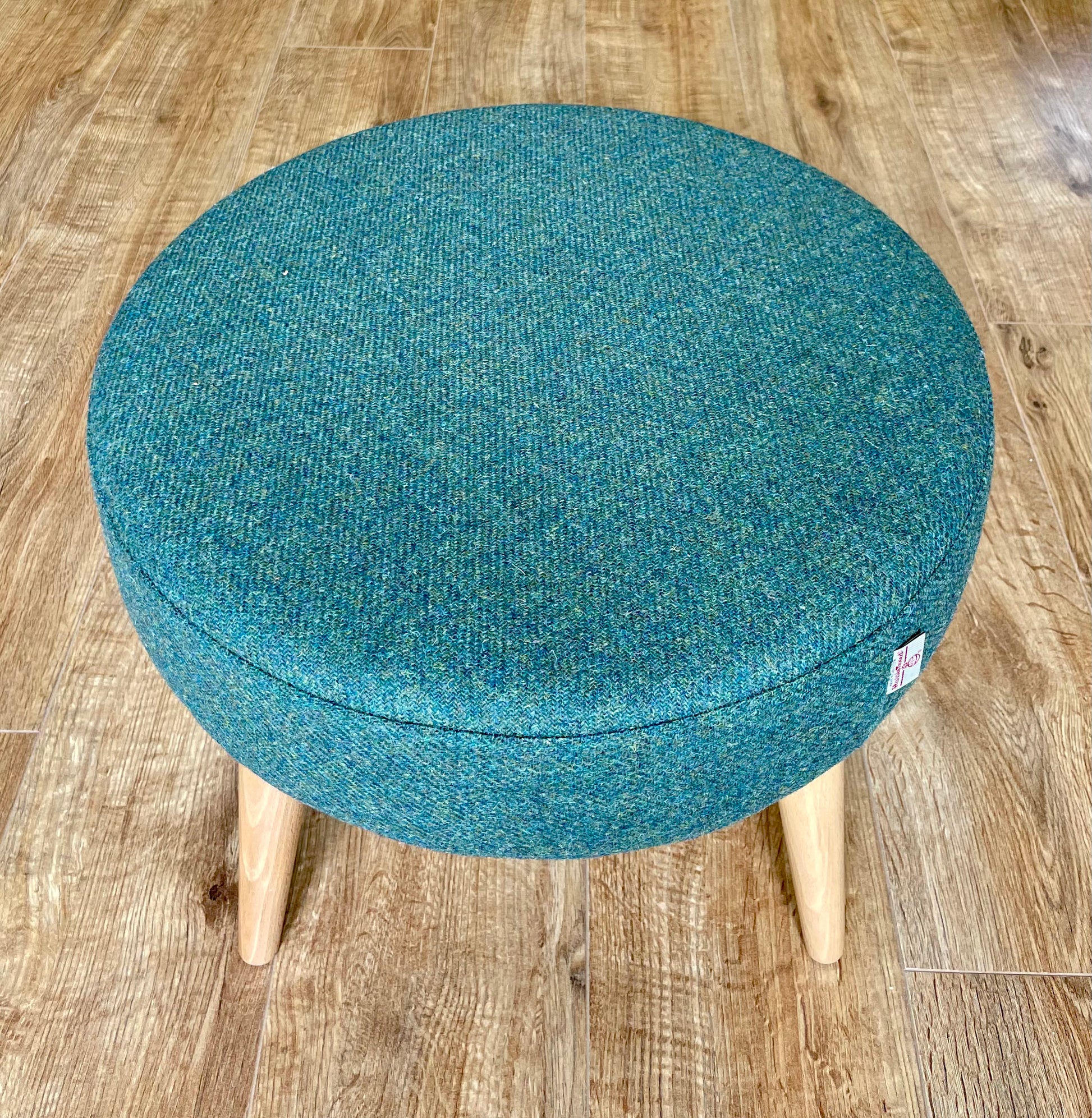 Round footstool with legs deals