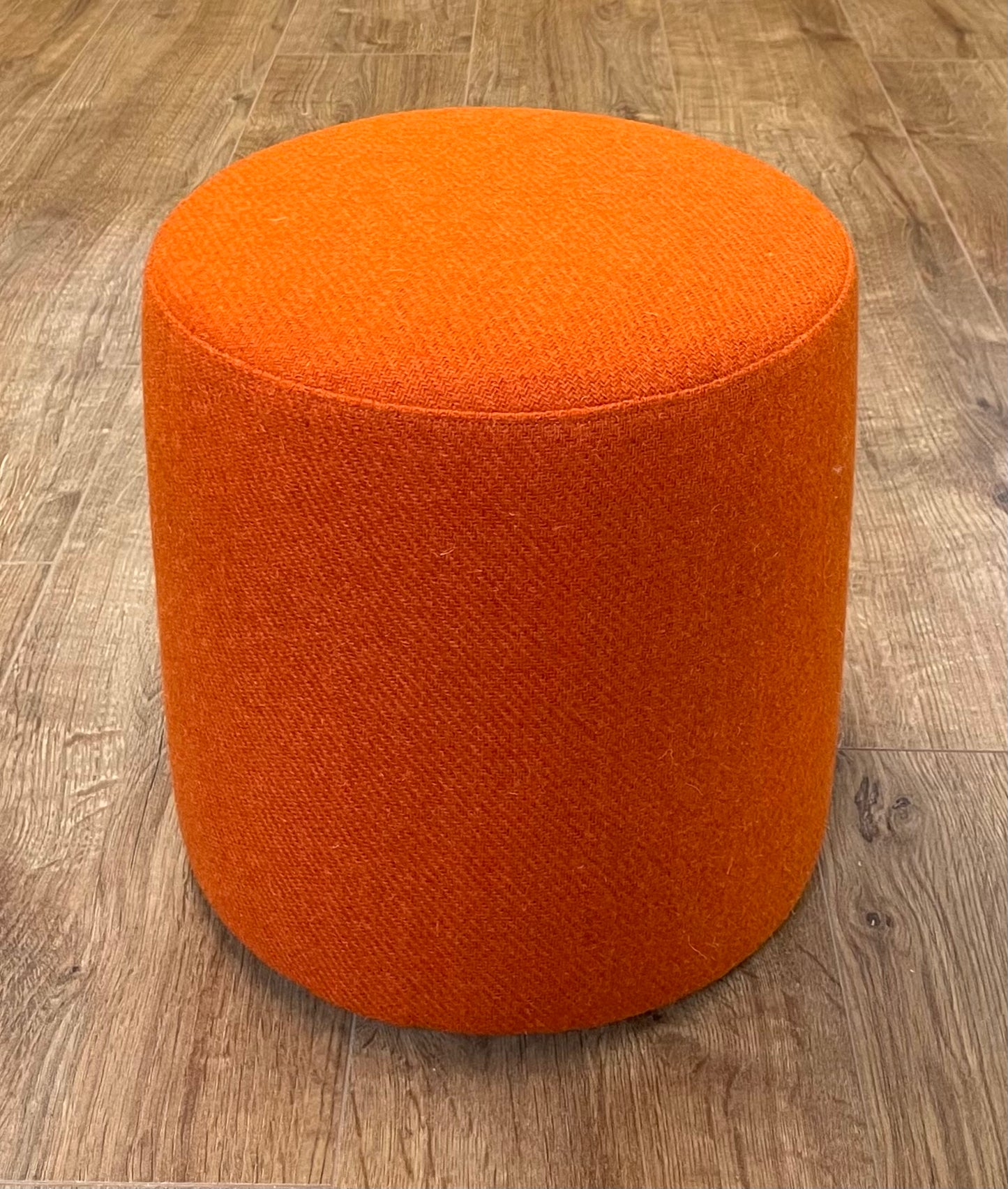 Orange Harris Tweed Small Floating Footstool