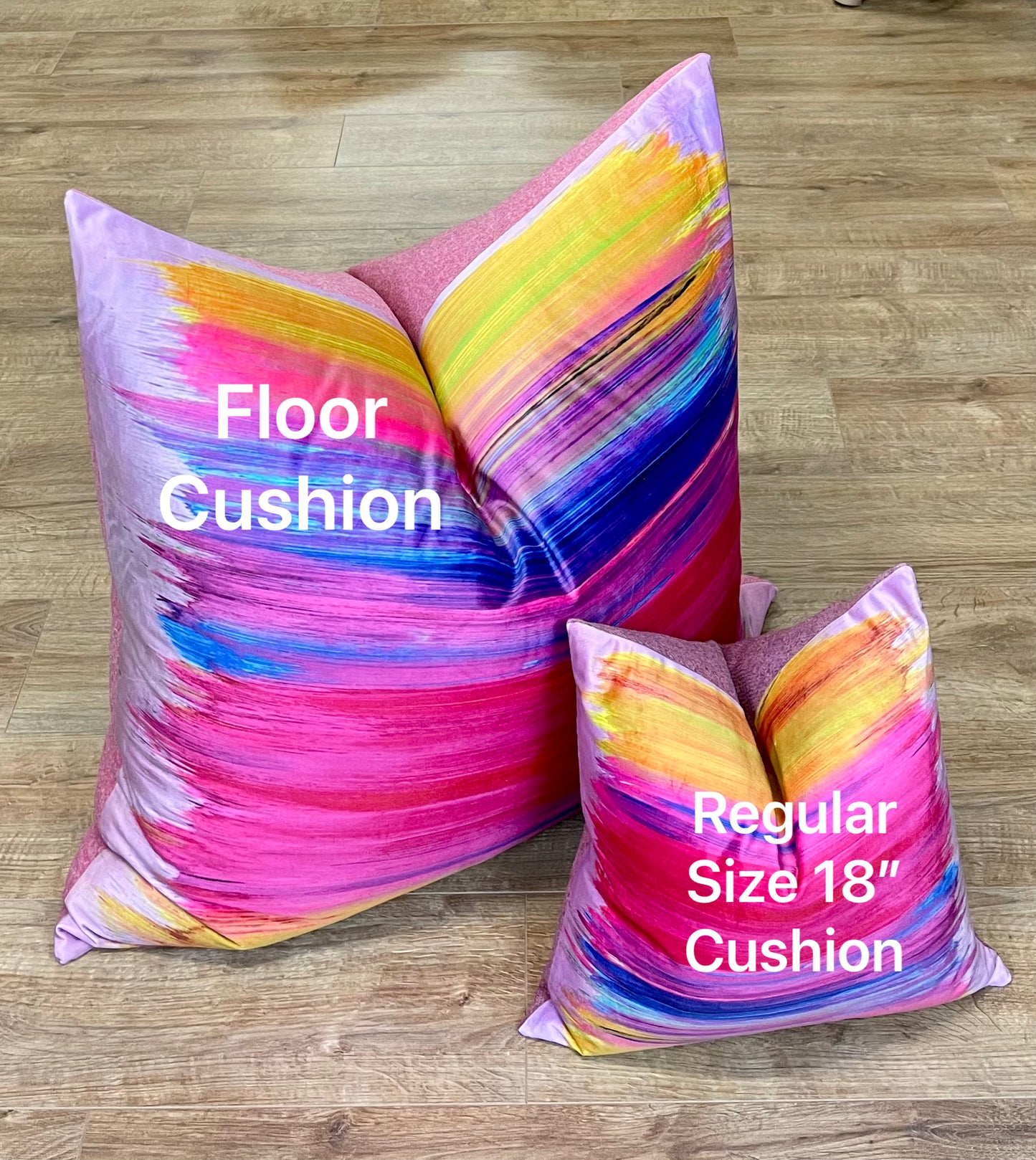 Massive Velvet and Harris Tweed Floor Cushion